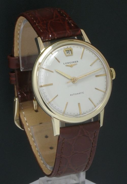 Superb Solid 9ct Gold Longines Automatic with Date Mens Watch C1959
