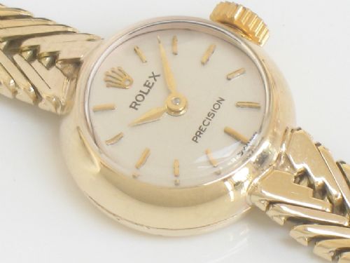 fig 3. BEAUTIFUL SOLID 9CT GOLD ROLEX PRECISION LADIES COCKTAIL WATCH C1959