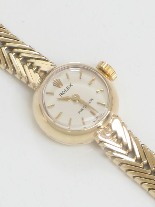 fig 7. BEAUTIFUL SOLID 9CT GOLD ROLEX PRECISION LADIES COCKTAIL WATCH C1959