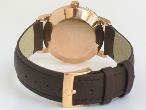 fig 2. STUNNING SOLID 18CT ROSE GOLD OMEGA CAL 491 AUTOMATIC MENS VINTAGE WATCH C1959