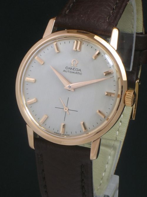 fig 5. STUNNING SOLID 18CT ROSE GOLD OMEGA CAL 491 AUTOMATIC MENS VINTAGE WATCH C1959
