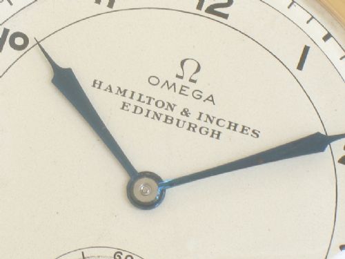 fig 3. ORIGINAL SOLID 9CT GOLD OMEGA ART DECO POCKET WATCH C1930