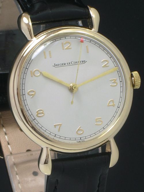 fig 1. SUPERB SOLID 9CT GOLD JAEGER-LECOULTRE MENS VINTAGE WATCH C1948