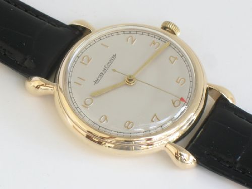 fig 4. SUPERB SOLID 9CT GOLD JAEGER-LECOULTRE MENS VINTAGE WATCH C1948