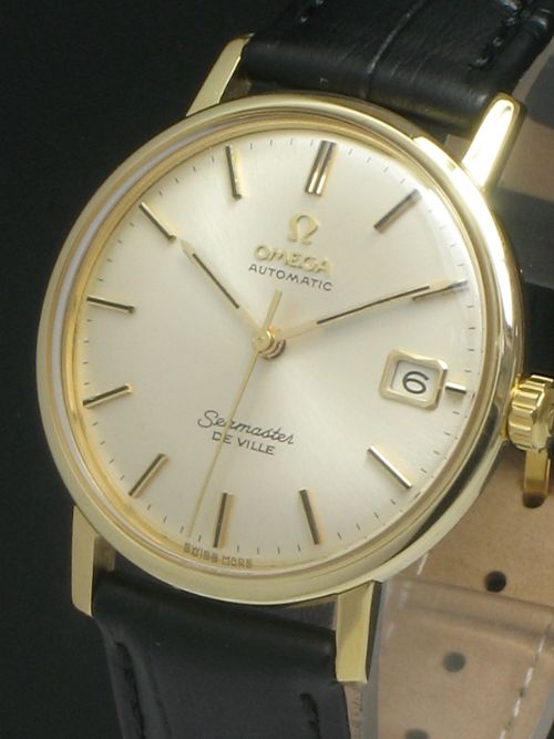 fig 2. ORIGINAL SOLID 18CT GOLD OMEGA SEAMASTER DE VILLE AUTOMATIC CALIBRE 562 MENS VINTAGE WATCH C1961