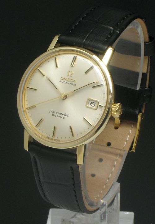 fig 3. ORIGINAL SOLID 18CT GOLD OMEGA SEAMASTER DE VILLE AUTOMATIC CALIBRE 562 MENS VINTAGE WATCH C1961