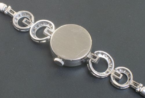 fig 6. BEAUTIFUL LONGINES PLATINUM AND DIAMOND LADIES ART DECO COCKTAIL WATCH C1940