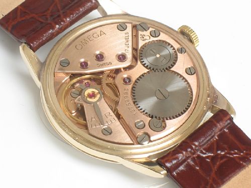 fig 3. WONDERFUL SOLID 9CT GOLD OMEGA CALIBRE 267 MENS VINTAGE WATCH C1957