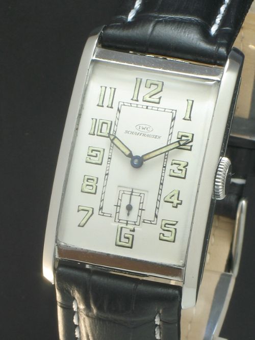 fig 2. VERY RARE POSSIBLY UNIQUE OVERSIZE ART DECO IWC CALIBRE 86 MENS WATCH C1938