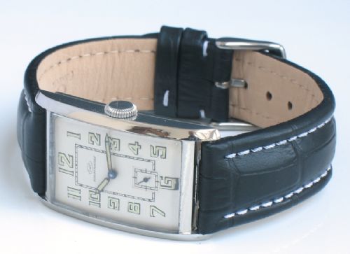 fig 6. VERY RARE POSSIBLY UNIQUE OVERSIZE ART DECO IWC CALIBRE 86 MENS WATCH C1938
