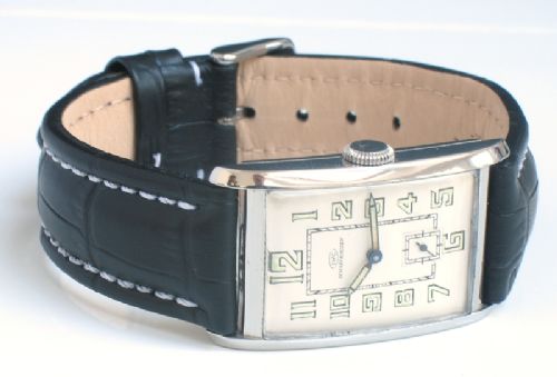 fig 7. VERY RARE POSSIBLY UNIQUE OVERSIZE ART DECO IWC CALIBRE 86 MENS WATCH C1938