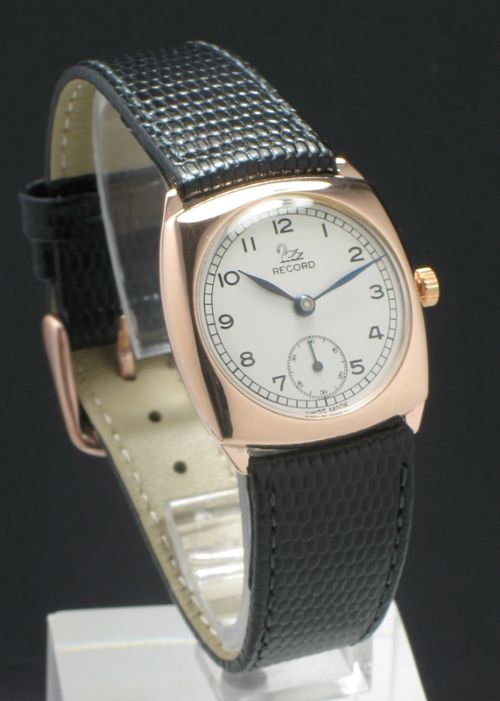 Wonderful Solid 9ct Rose Gold Longines Record Watch with Boxc1947