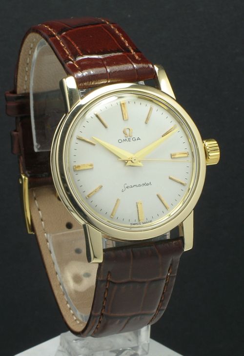 fig 3. SUPERB SOLID 9CT GOLD OMEGA SEAMASTER CALIBRE 520 MENS VINTAGE WATCH C1959