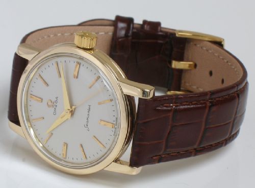 fig 5. SUPERB SOLID 9CT GOLD OMEGA SEAMASTER CALIBRE 520 MENS VINTAGE WATCH C1959