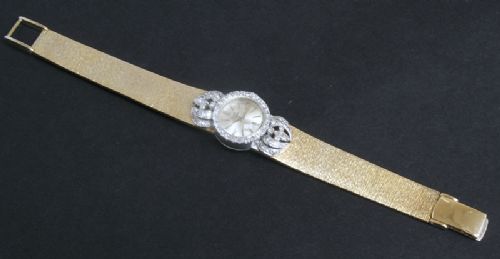 fig 1. STUNNING SOLID 18CT GOLD AND DIAMOND GIRARD PERREGAUX LADIES WATCH C1957