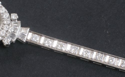 fig 3. ABSOLUTELY STUNNING LONGINES PLATINUM AND DIAMOND LADIES ART DECO COCKTAIL WATCH C1940