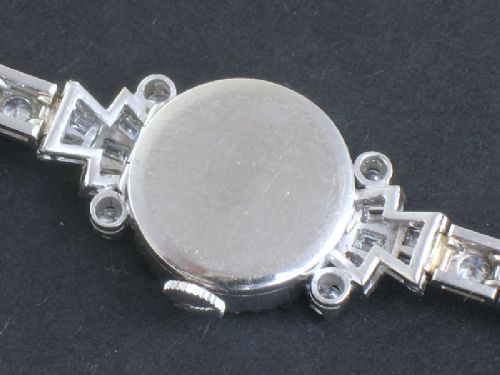 fig 6. ABSOLUTELY STUNNING LONGINES PLATINUM AND DIAMOND LADIES ART DECO COCKTAIL WATCH C1940
