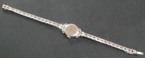 fig 7. ABSOLUTELY STUNNING LONGINES PLATINUM AND DIAMOND LADIES ART DECO COCKTAIL WATCH C1940