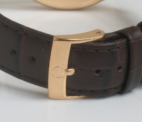 fig 5. RARE SOLID 18CT ROSE GOLD OVERSIZE OMEGA TRESOR CALIBRE 265 MENS WATCH C1948