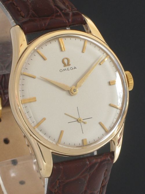 fig 1. WONDERFUL SOLID 9CT GOLD OMEGA CALIBRE 267 MENS VINTAGE WATCH C1958