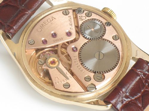 fig 5. WONDERFUL SOLID 9CT GOLD OMEGA CALIBRE 267 MENS VINTAGE WATCH C1958