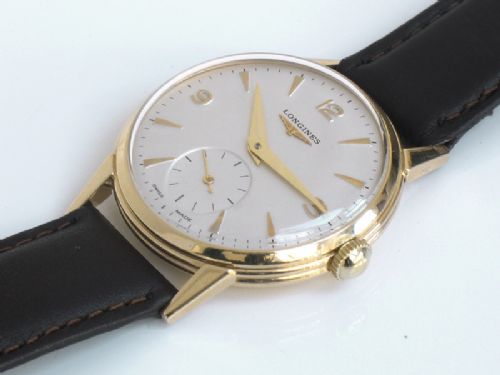 fig 3. WONDERFUL SOLID 9CT GOLD LONGINES 12.68Z MANUAL WINDING MENS VINTAGE WATCH C1953-54