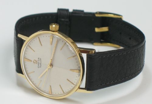 fig 3. STUNNING SOLID 18CT GOLD OMEGA CALIBRE 600 DRESS WATCH BY TURLER OF GENEVA
