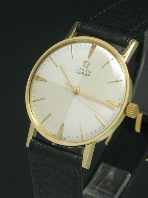 fig 4. STUNNING SOLID 18CT GOLD OMEGA CALIBRE 600 DRESS WATCH BY TURLER OF GENEVA