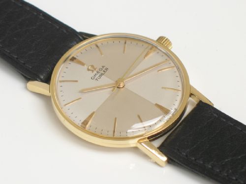 fig 5. STUNNING SOLID 18CT GOLD OMEGA CALIBRE 600 DRESS WATCH BY TURLER OF GENEVA