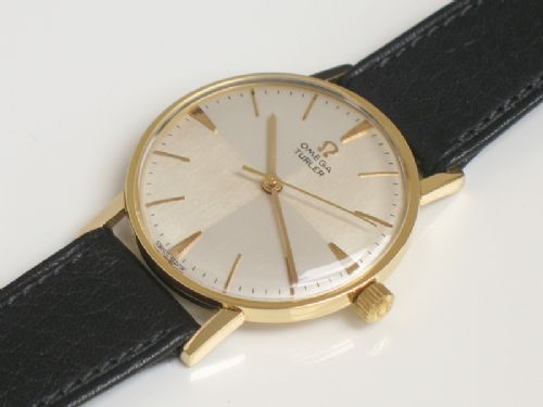 fig 6. STUNNING SOLID 18CT GOLD OMEGA CALIBRE 600 DRESS WATCH BY TURLER OF GENEVA