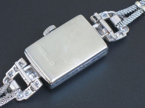 fig 7. BEAUTIFUL ROLEX TUDOR PLATINUM AND DIAMOND ART DECO COCKTAIL WATCH C1940