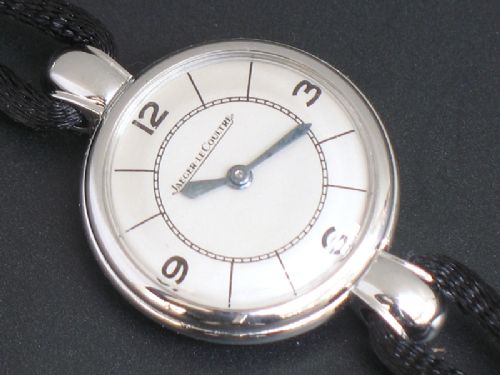 fig 2. RARE PLATINUM ART DECO LADIES COCKTAIL WATCH BY JAEGER-LECOULTRE C1948