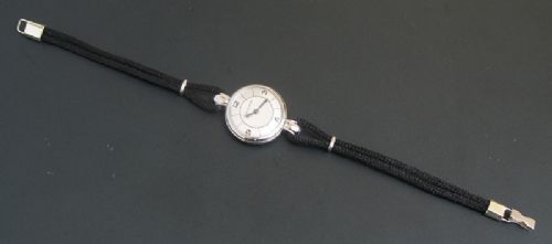 fig 3. RARE PLATINUM ART DECO LADIES COCKTAIL WATCH BY JAEGER-LECOULTRE C1948
