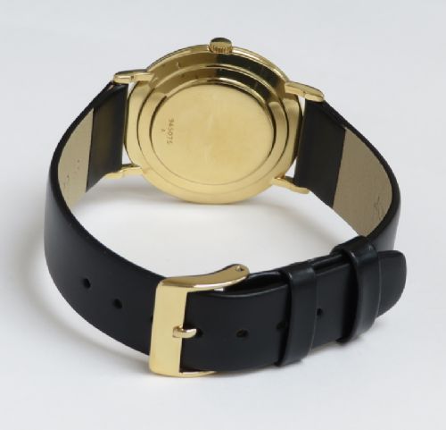 fig 6. STUNNING ORIGINAL SOLID 18CT GOLD JAEGER-LECOULTRE SLIMLINE DRESS WATCH C1959