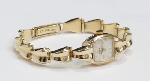 fig 3. LOVELY SOLID 9CT GOLD ROLEX TUDOR LADIES COCKTAIL WATCH C1954-55