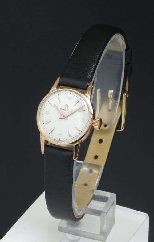 Lovely Solid 18ct Rose Gold Omega Ladies Cocktail Watch C1958