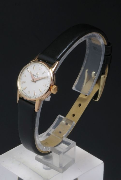 fig 2. LOVELY SOLID 18CT ROSE GOLD OMEGA LADIES COCKTAIL WATCH C1958