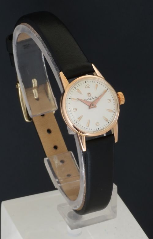 fig 3. LOVELY SOLID 18CT ROSE GOLD OMEGA LADIES COCKTAIL WATCH C1958