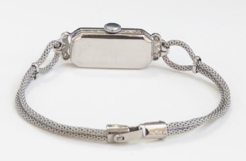 fig 5. DELIGHTFUL PLATINUM AND DIAMOND ART DECO LADIES COCKTAIL WATCH C1930