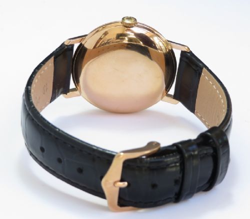fig 2. WONDERFUL ORIGINAL LONGINES SOLID 18CT ROSE GOLD CAL 23ZSD MENS VINTAGE WATCH C1956