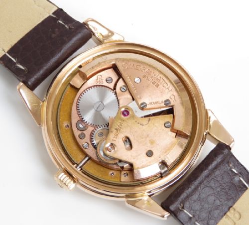 fig 6. RARE SOLID 18CT ROSE GOLD OMEGA SEAMASTER AUTOMATIC CALENDAR BUMPER MENS VINTAGE WATCH C1953