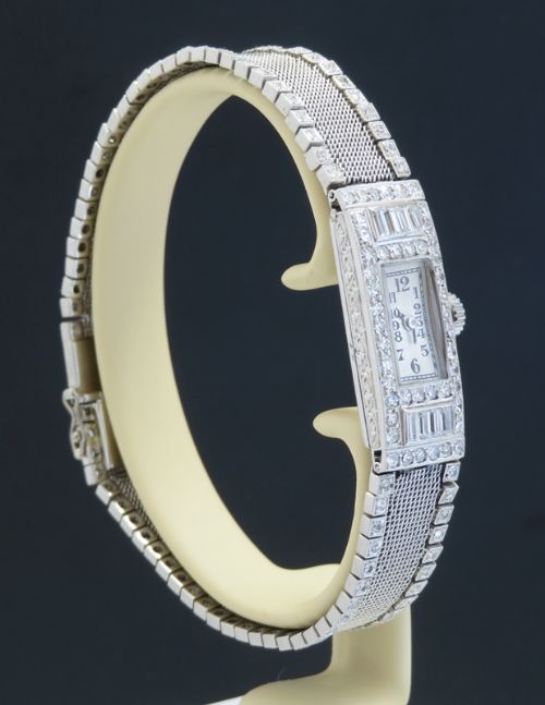 fig 2. HEAVENLY PLATINUM AND DIAMOND LADIES ART DECO COCKTAIL WATCH BY BUCHERER C1935
