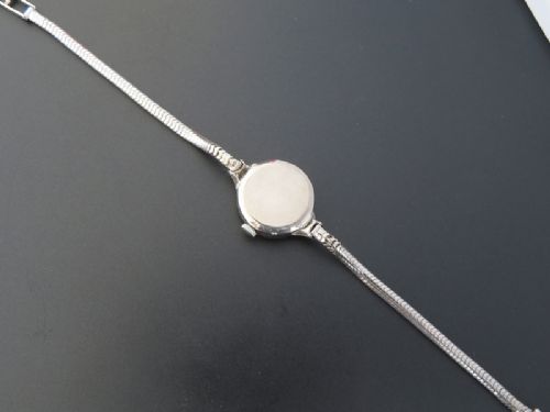 fig 5. WONDERFUL GIRARD PERREGAUX 18CT 18K WHITE GOLD AND DIAMOND LADIES COCKTAIL WATCH C1950