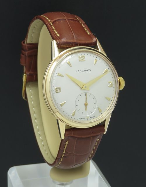 fig 2. WONDERFUL SOLID 9CT GOLD LONGINES 12.68Z MENS VINTAGE WATCH C1952