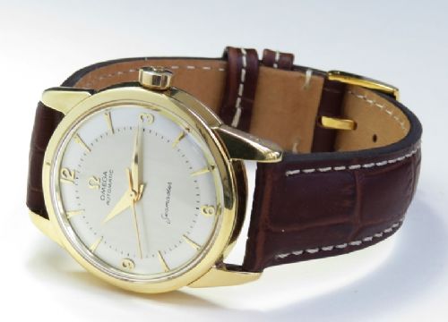 fig 3. SUPERB SOLID 18CT GOLD OMEGA SEAMASTER AUTOMATIC CAL 501 MENS VINTAGE WATCH C1957-58