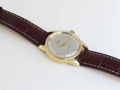 fig 5. SUPERB SOLID 18CT GOLD OMEGA SEAMASTER AUTOMATIC CAL 501 MENS VINTAGE WATCH C1957-58