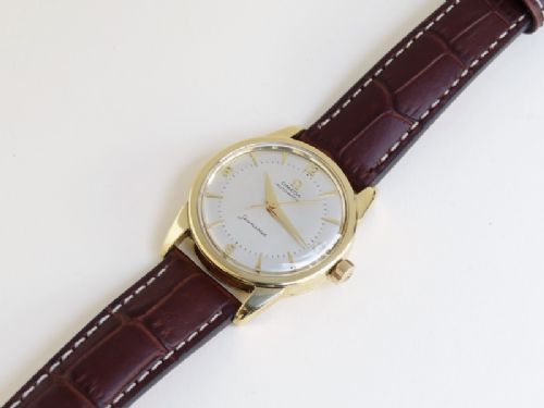 fig 6. SUPERB SOLID 18CT GOLD OMEGA SEAMASTER AUTOMATIC CAL 501 MENS VINTAGE WATCH C1957-58