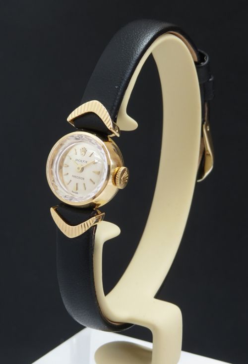 Beautiful Original Mint Condition Solid 18ct Gold Rolex Precision Ladies Cocktail Watch C1958