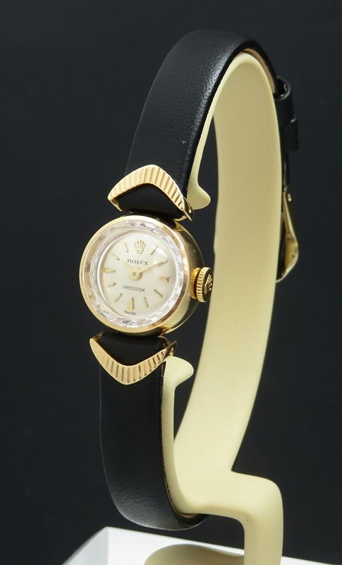 fig 1. BEAUTIFUL ORIGINAL MINT CONDITION SOLID 18CT GOLD ROLEX PRECISION LADIES COCKTAIL WATCH C1958