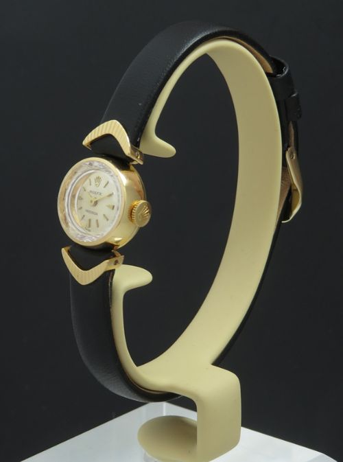 fig 2. BEAUTIFUL ORIGINAL MINT CONDITION SOLID 18CT GOLD ROLEX PRECISION LADIES COCKTAIL WATCH C1958